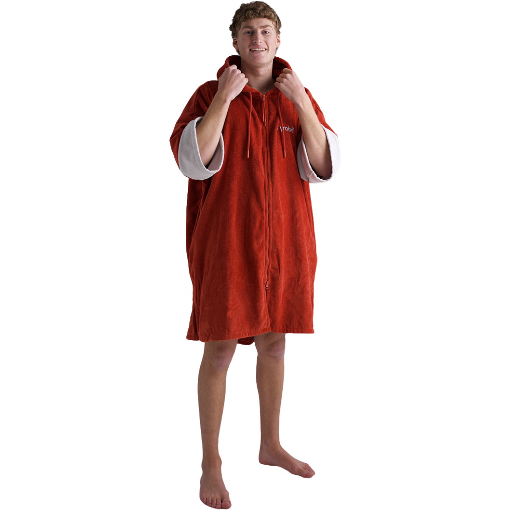 2026 Dryrobe Full-Zip Organic Towel Robe ORGANICFZTRBO - Burnt Orange